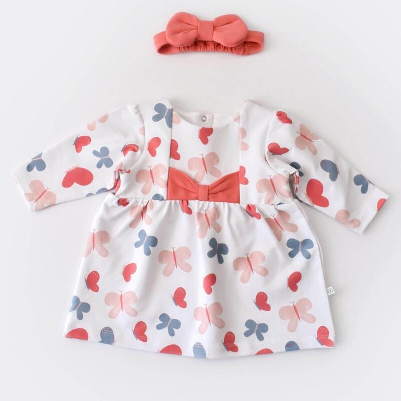 Bibaby Organik Elbise Wild Flowers Coral