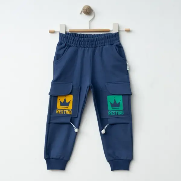 Winimo Eşofman Altı Resting Baskılı İndigo