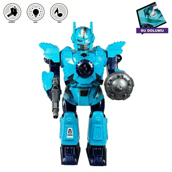 Vardem Işıklı ve Müzikli Buhar Çıkartan Hareketli Pilli Robot