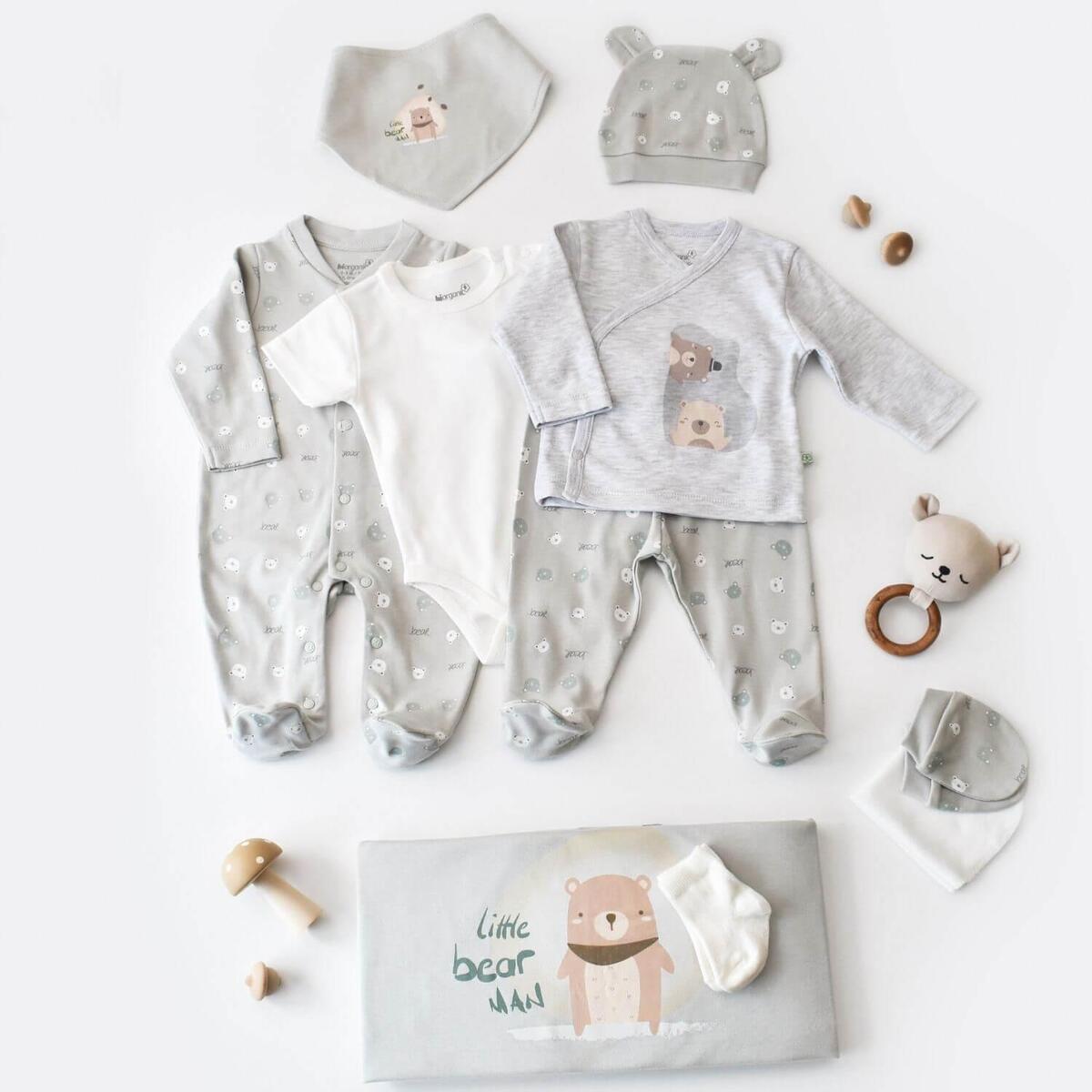 Bibaby Organik Hastane Çıkışı 10lu Hug Me Bear Kar Melanj