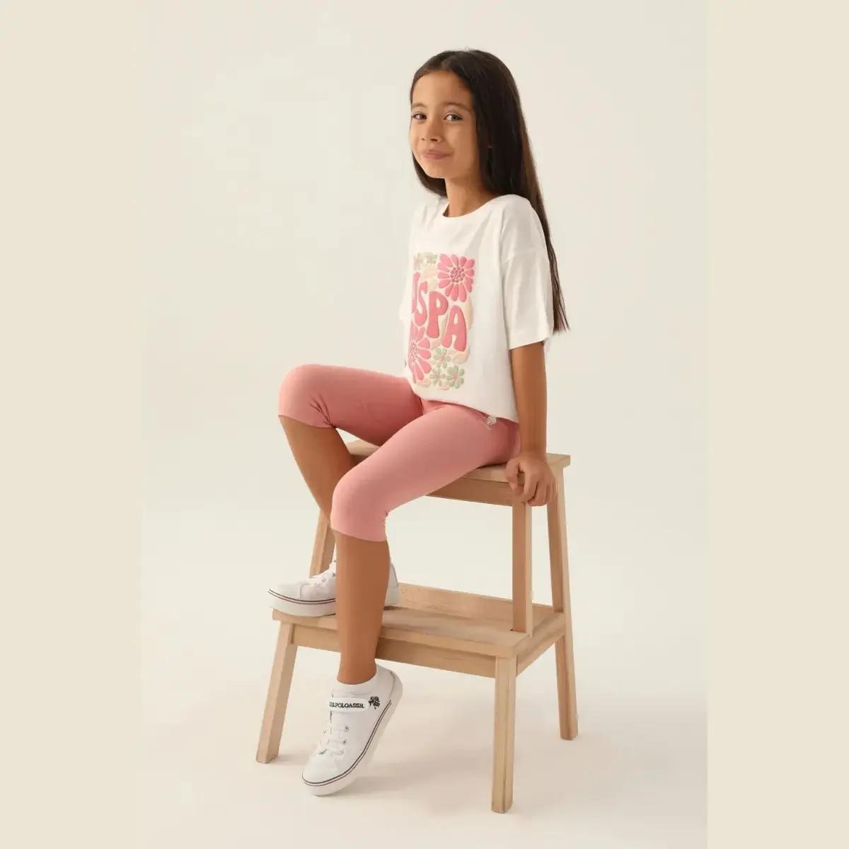 U.S. Polo 2li Takım Taytlı Krem