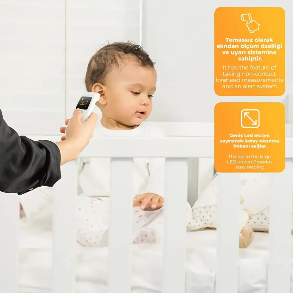 Kanz Dijital Temassız Alından Ateş Ölçer