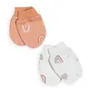 Bibaby Organik Eldiven 2li Happy Rainbow Somon - Ekru