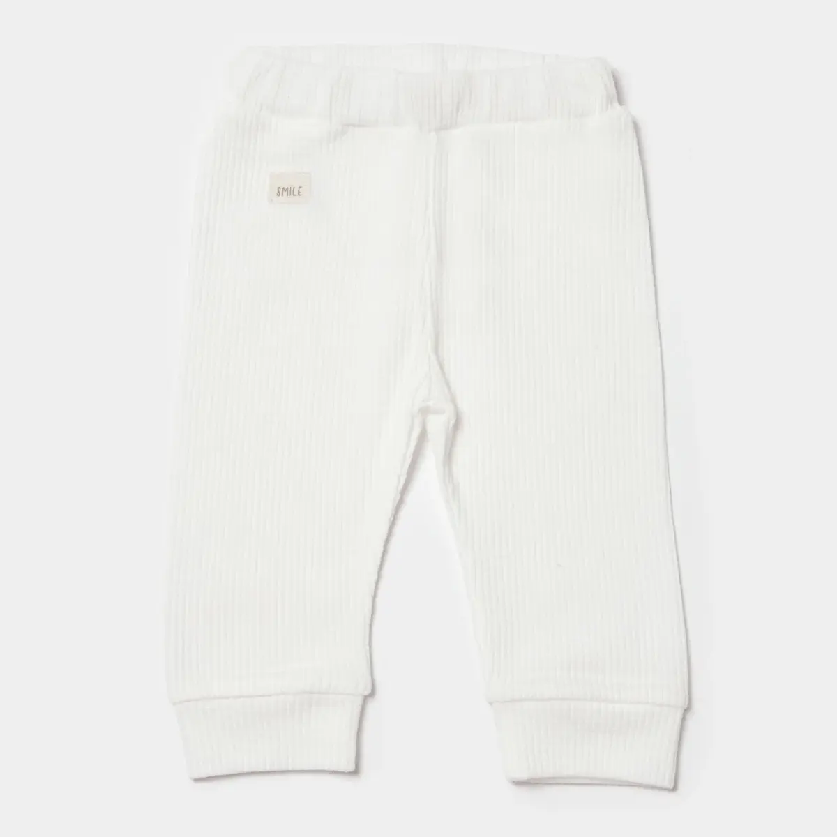 Bibaby Organik Pantolon Waffle Smile Ekru Bibaby Organik Pantolon Waffle Smile Ekru