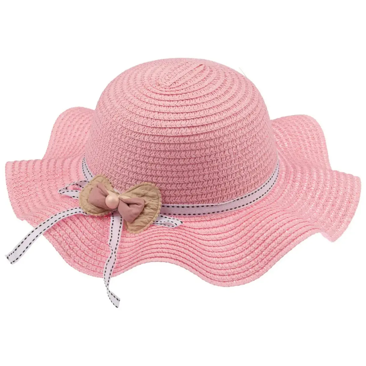 Kitti Şapka Hasır 1-3Yaş Orta Pembe Asortili