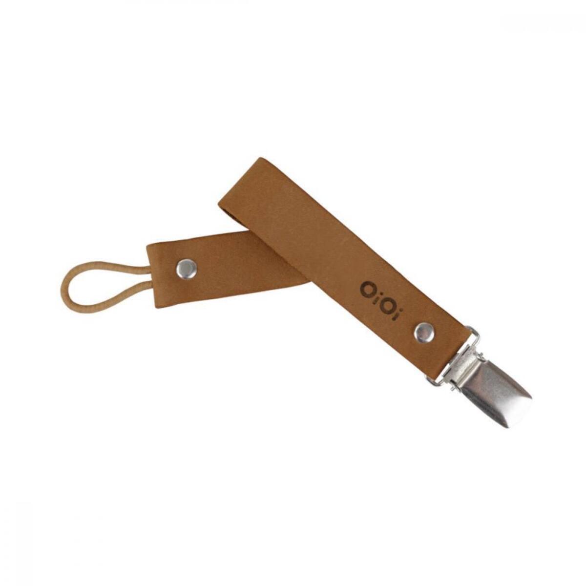 OiOi Klips Cinnamon Brown Silikon Emzik & Diş Kaşıyıcı Askısı 0+ Ay