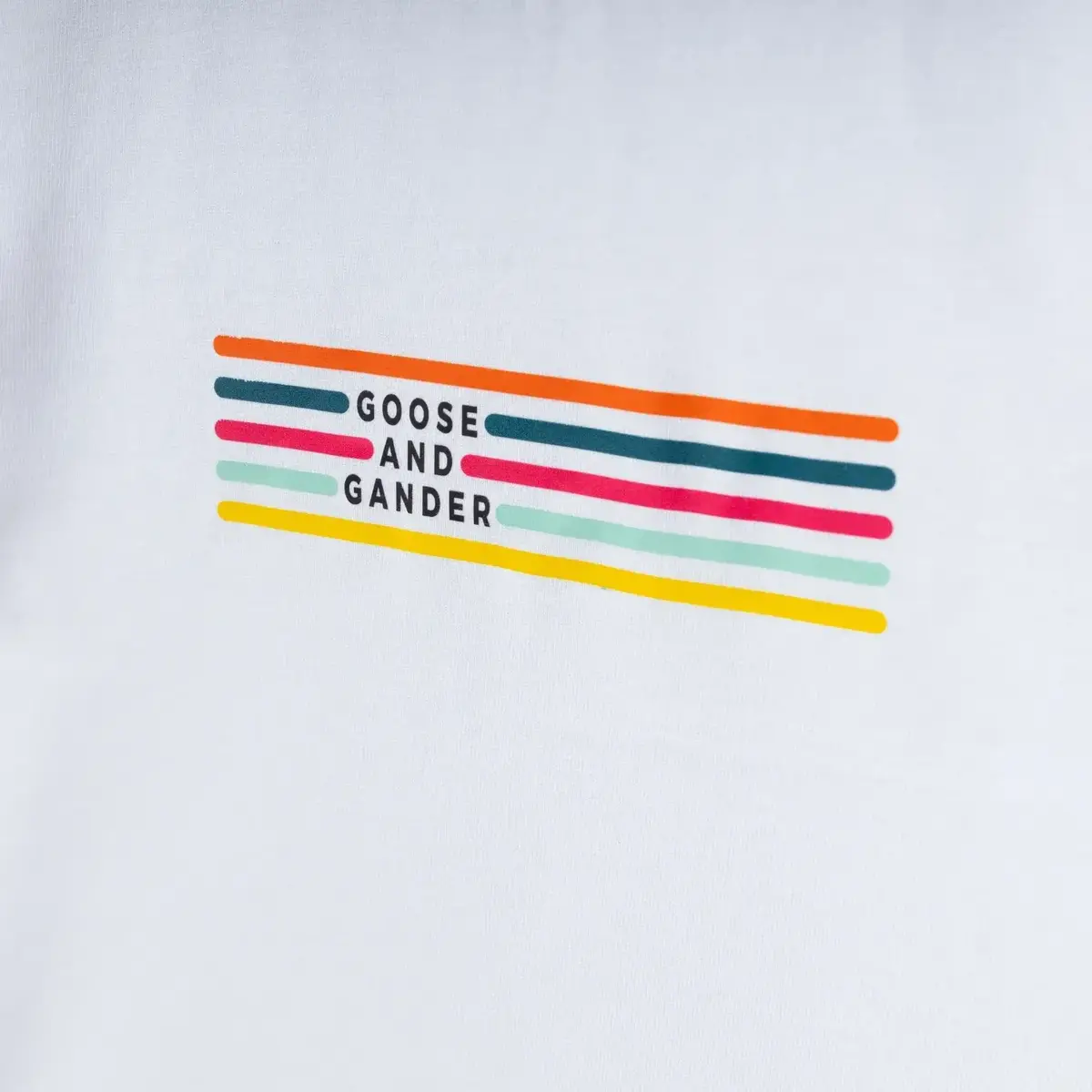 Bebolly T-Shirt Goose And Gander Baskılı Beyaz