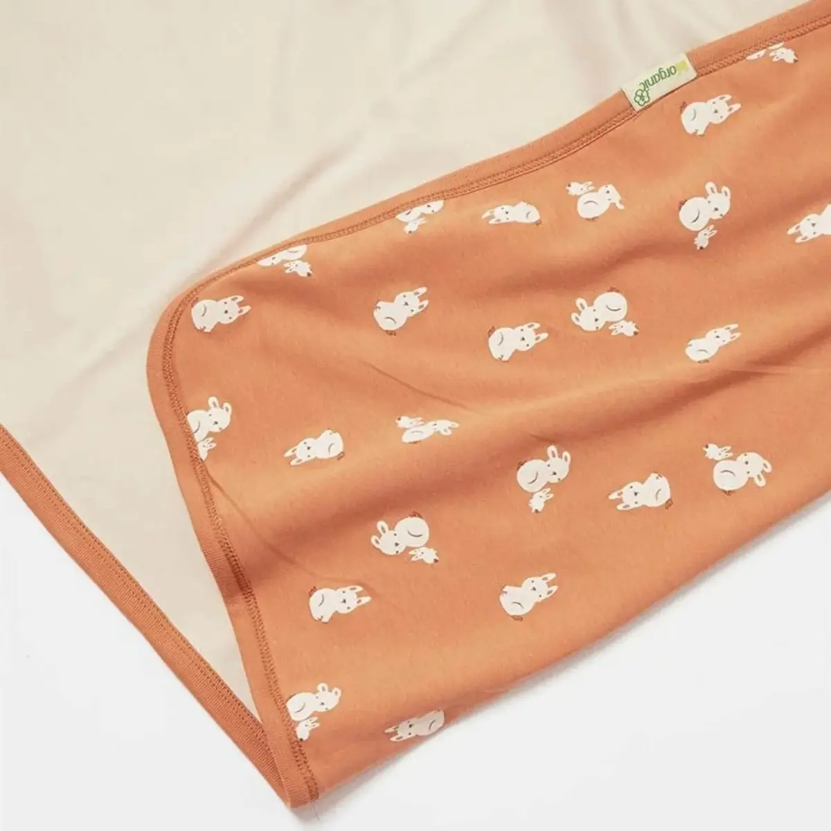 Bibaby Battaniye Biorganik Cool Lines Bunny Bej Hardal