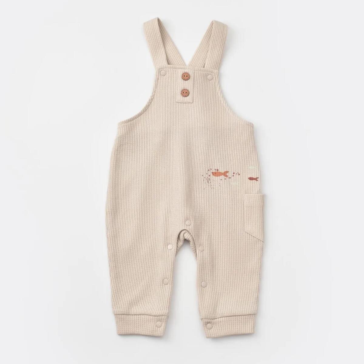 Bibaby Organik Salopet Tulum Magic Starfish Latte