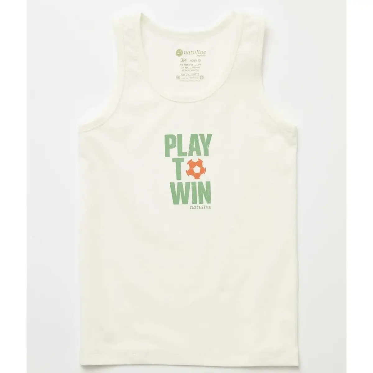 Natuline Organik Atlet Likralı Play To Win 2li Çağla Yeşili - Ekru