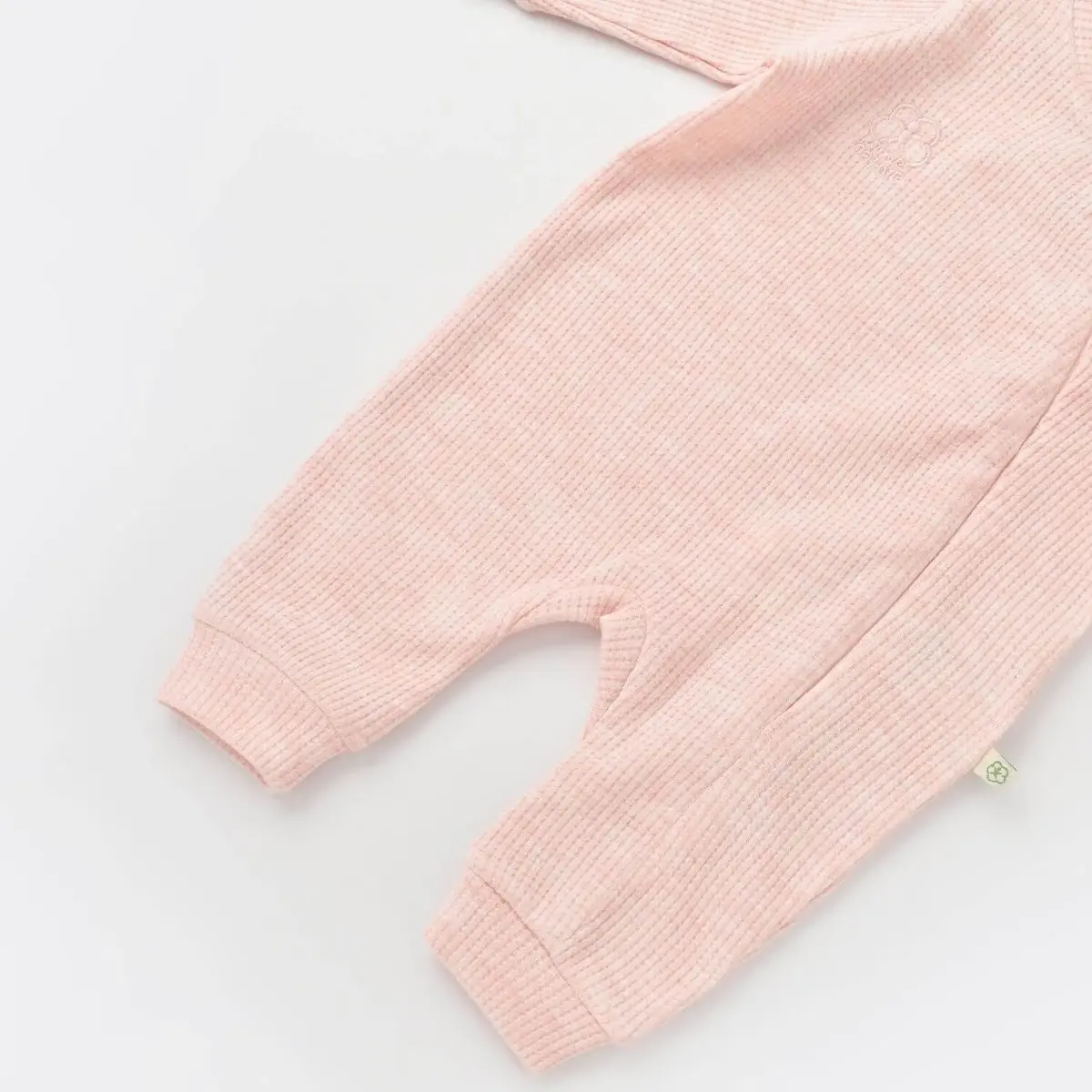 Bibaby Organik Tulum Fermuarlı Nature In Waffle Pembe Melanj