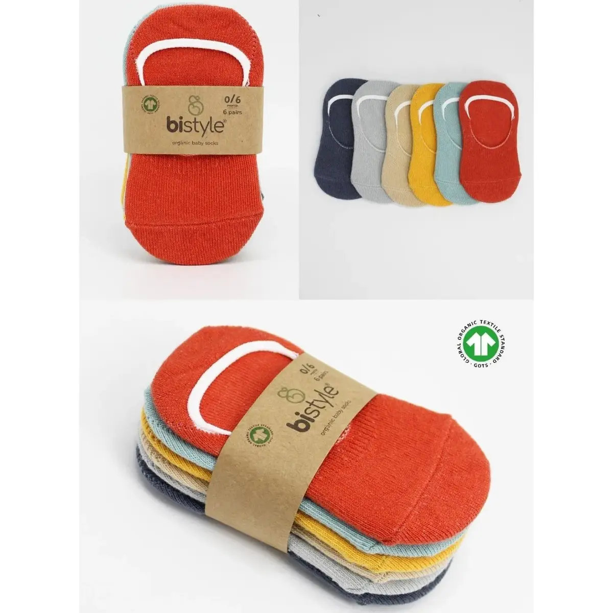 Bibaby Çorap Babet Silikonlu Bistyle 6lı Kiremit