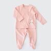 Bibaby Organik Pijama Takımı Live Color Rabbit Somon