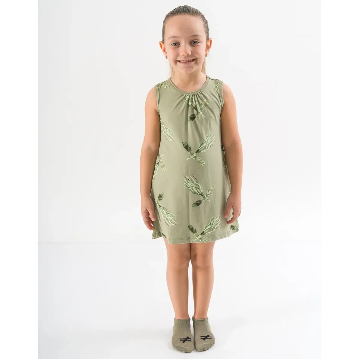 Moi Noi Elbise Desenli Haki Moi Noi Elbise Desenli Haki