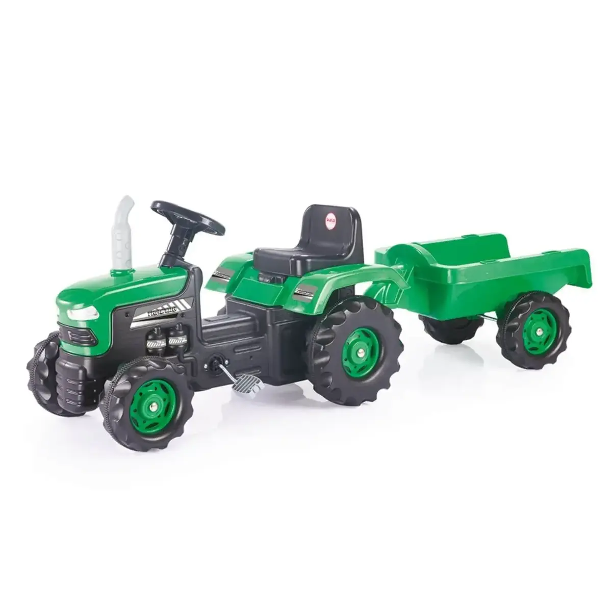 Dolu Römorklu Pedallı Traktör Yeşil