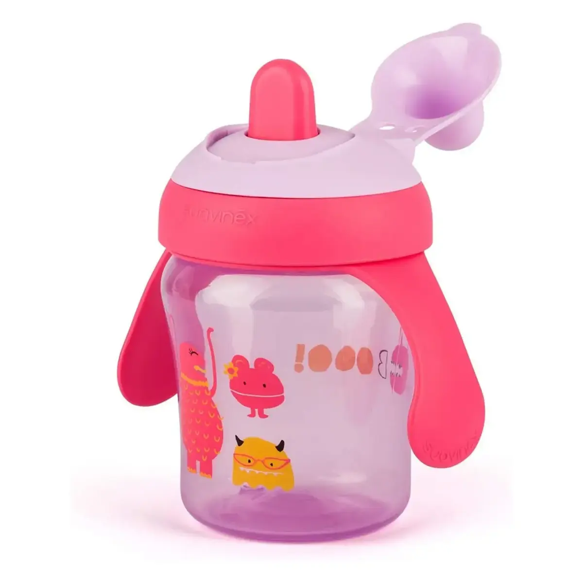 Suavinex Damla Akıtmaz Eğitim Bardağı 200 ml 4+ Ay Booo Mor