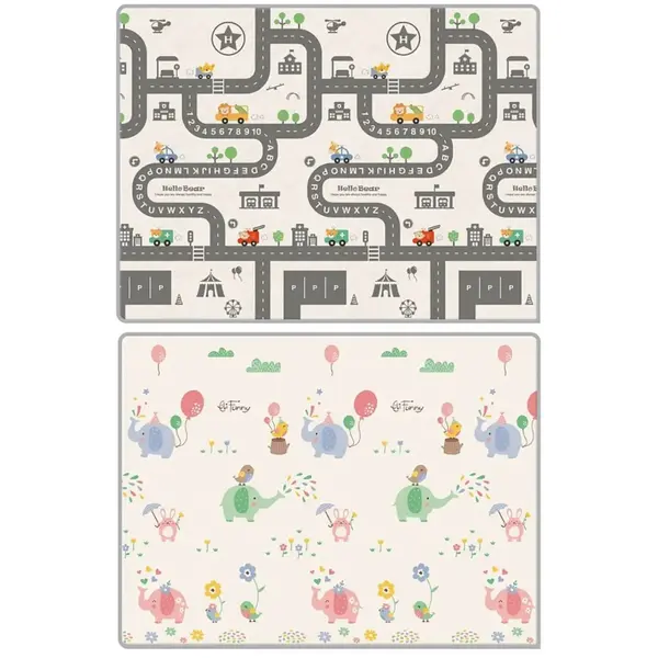 Parklon Filler Ve Yol Çift Taraflı Bebek Oyun Halısı 200x150x1.5 cm
