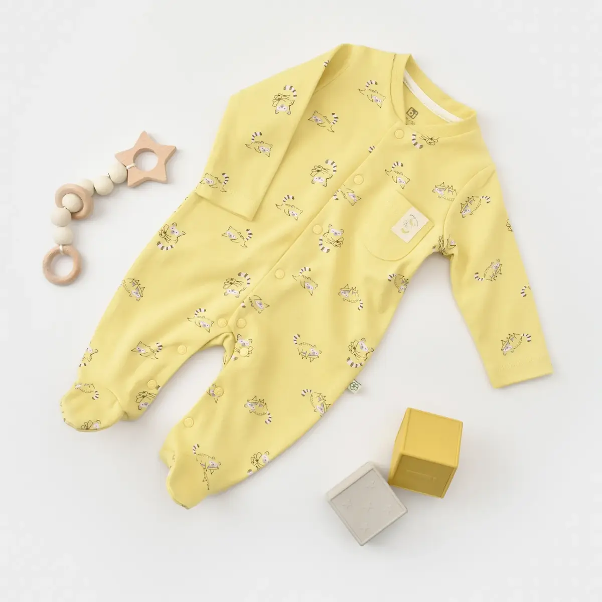 Bibaby Organik Tulum Baby Racoon Lemon Grass
