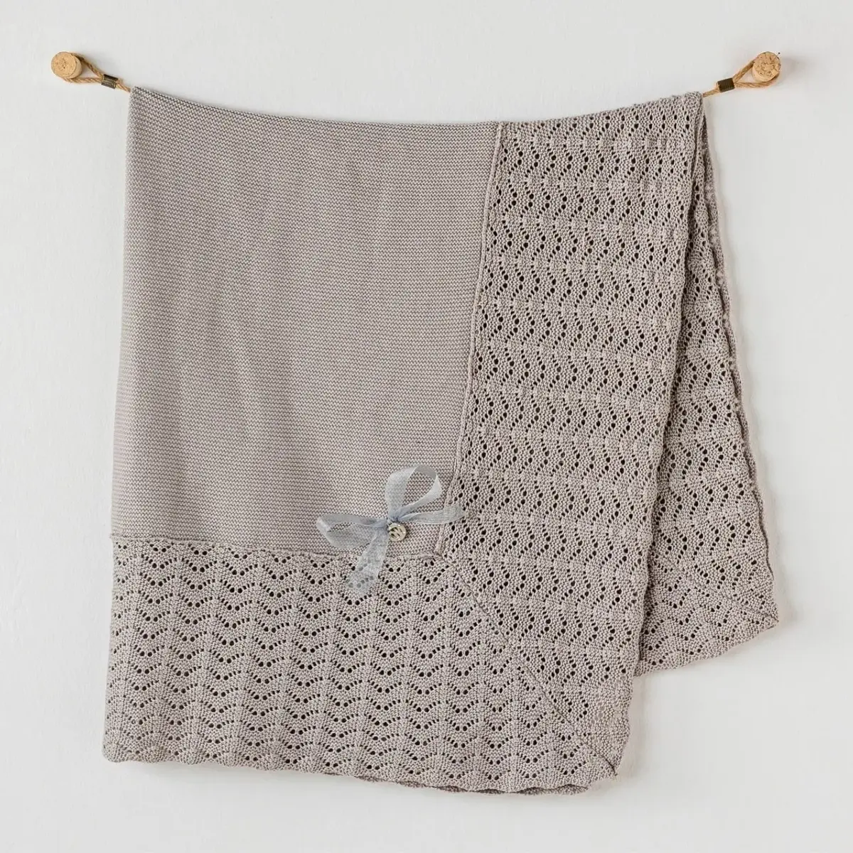 Andy Wawa Battaniye Triko 100x90cm Gri Andy Wawa Battaniye Triko 100x90cm Gri