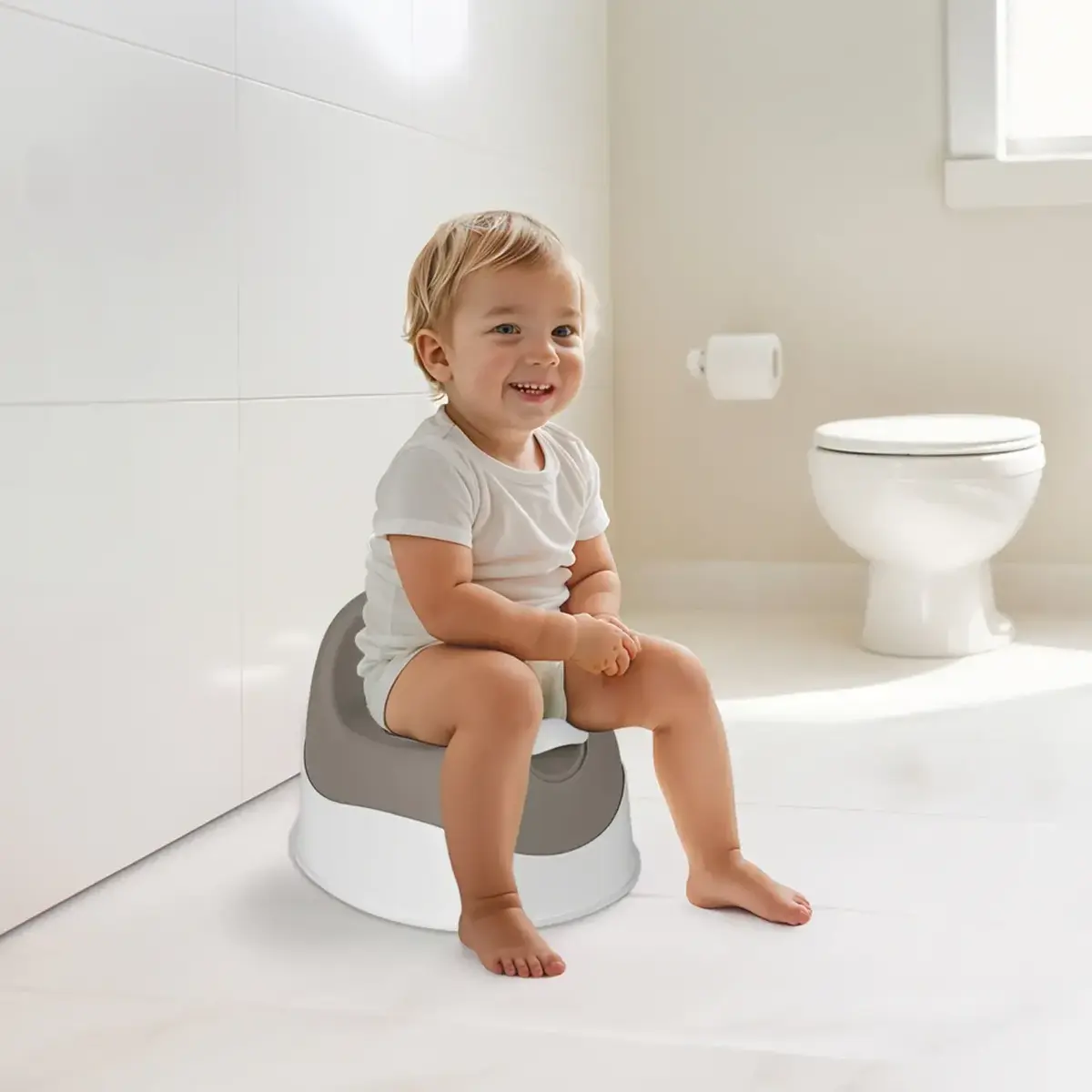 Dolu Nuve Bebek Lazımlığı Gri