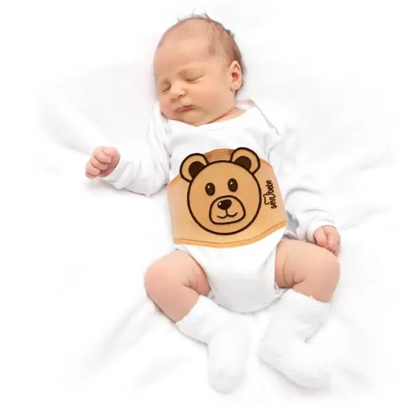 Sevi Bebe Gaz Giderici Kiraz Çekirdekli Bebek Bel Bandı Ekru