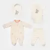 Bibaby Organik Tulum Takımı Tüllü Hello Safari Ekru - Kiremit