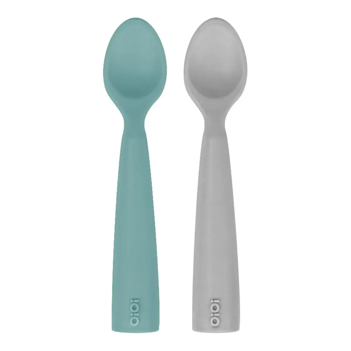 OiOi Nam Nam Mama Kaşığı 2li Aqua Green - Powder Grey