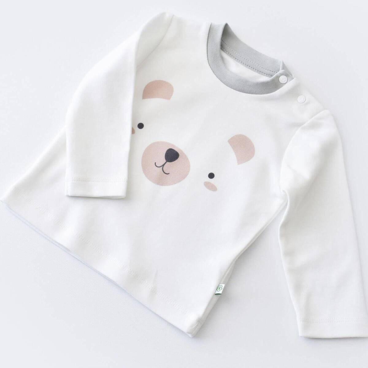 Bibaby Organik 3lü Takım Hug Me Bear Kar Melanj