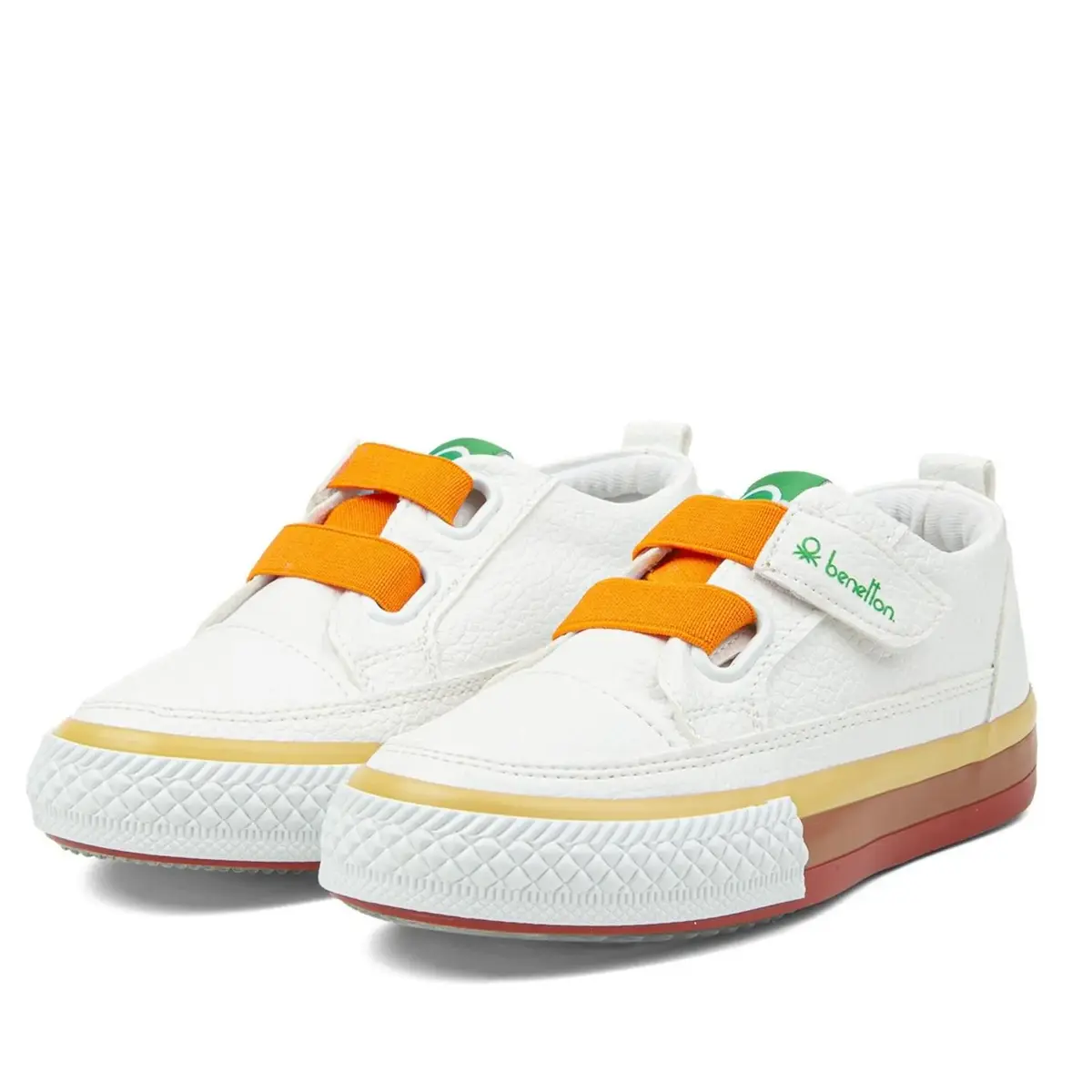 Benetton Ayakkabı Spor Beyaz - Turuncu