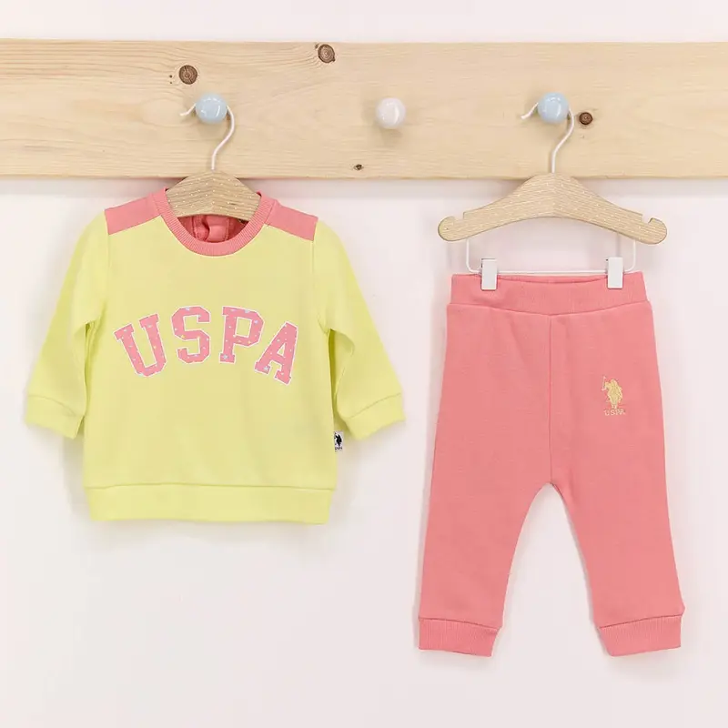 U.S Polo 2li Takım Sweatshirt Bebe Sarı