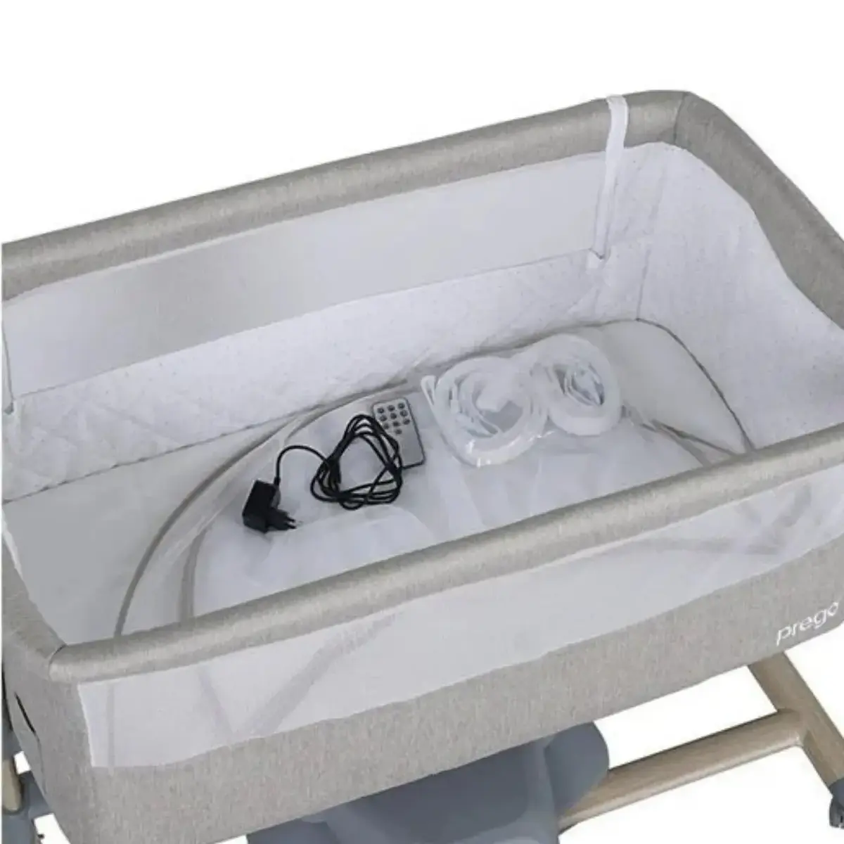 Prego 4091 Carmela Elektrikli Anne Yanı Beşik 57x93 cm Bej