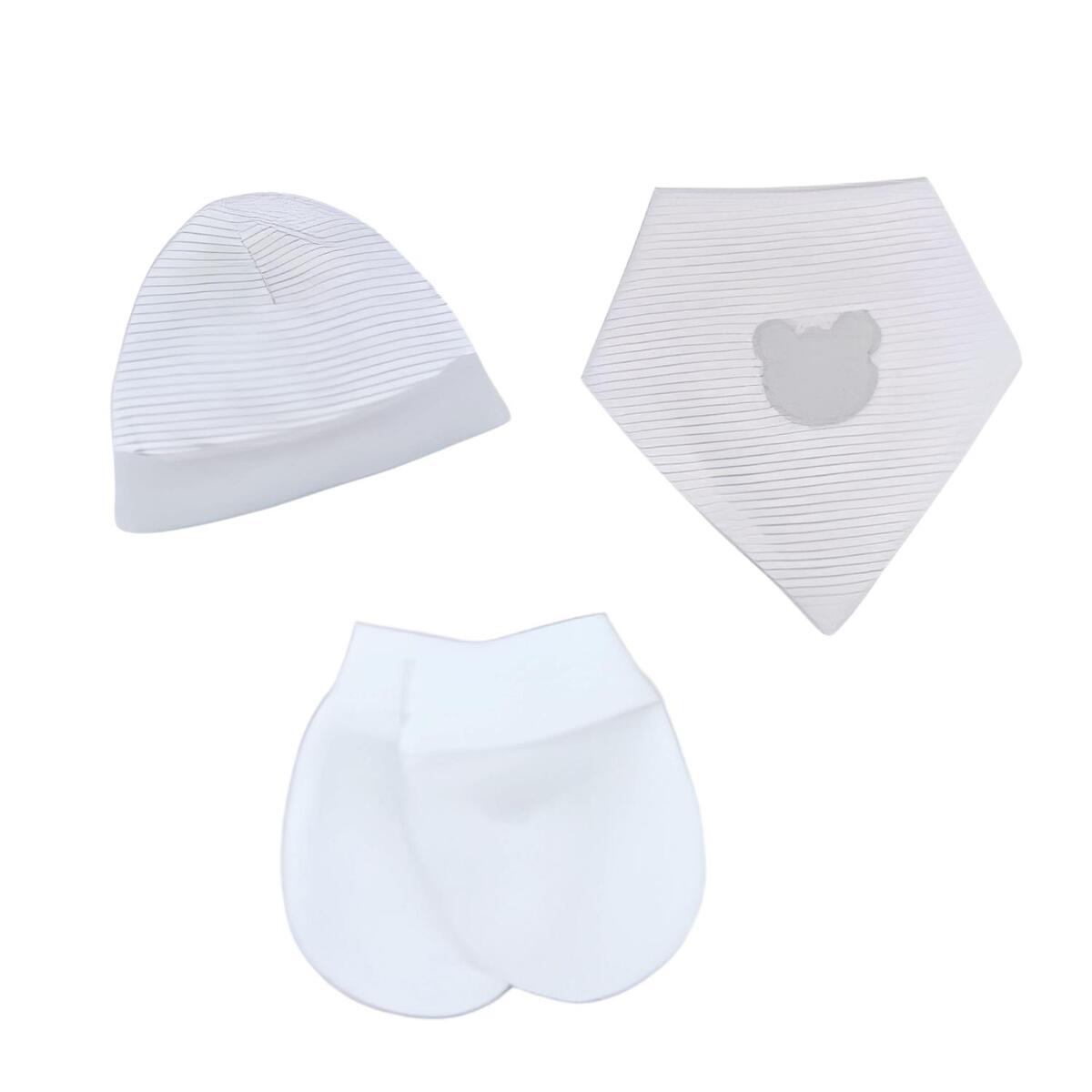 Ciccim Baby Zıbın Takımı Bodyli Ayıcık Gri