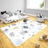 Momys Care Uzay Yolculuğu Sevimli Hayvanlar Çocuk Odası Halı Model 010