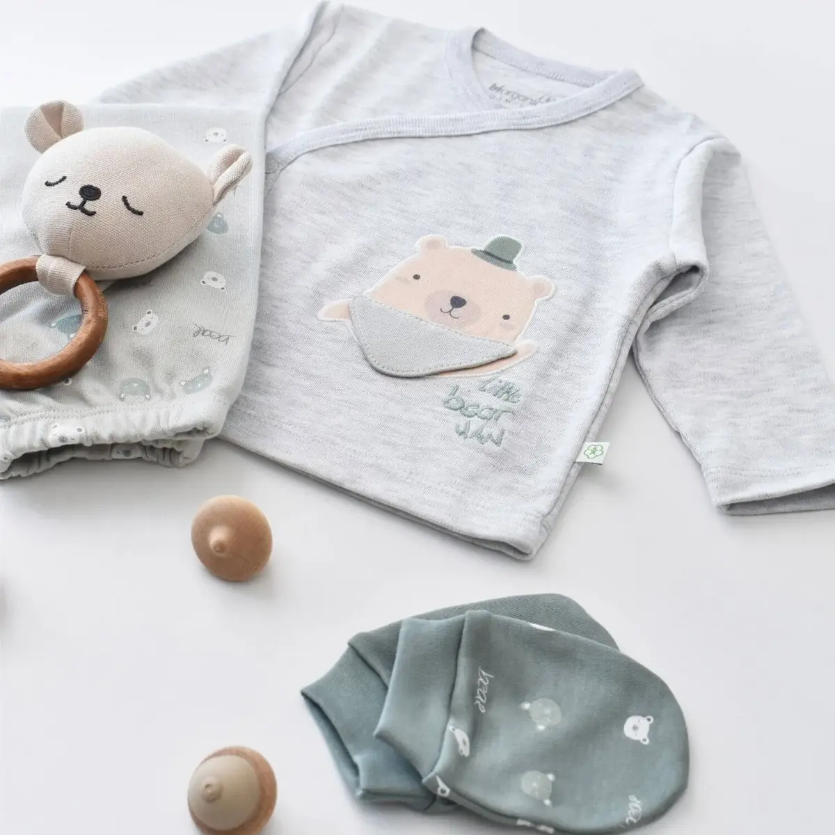 Bibaby Organik Hastane Çıkışı 5li Hug Me Bear Kar Melanj