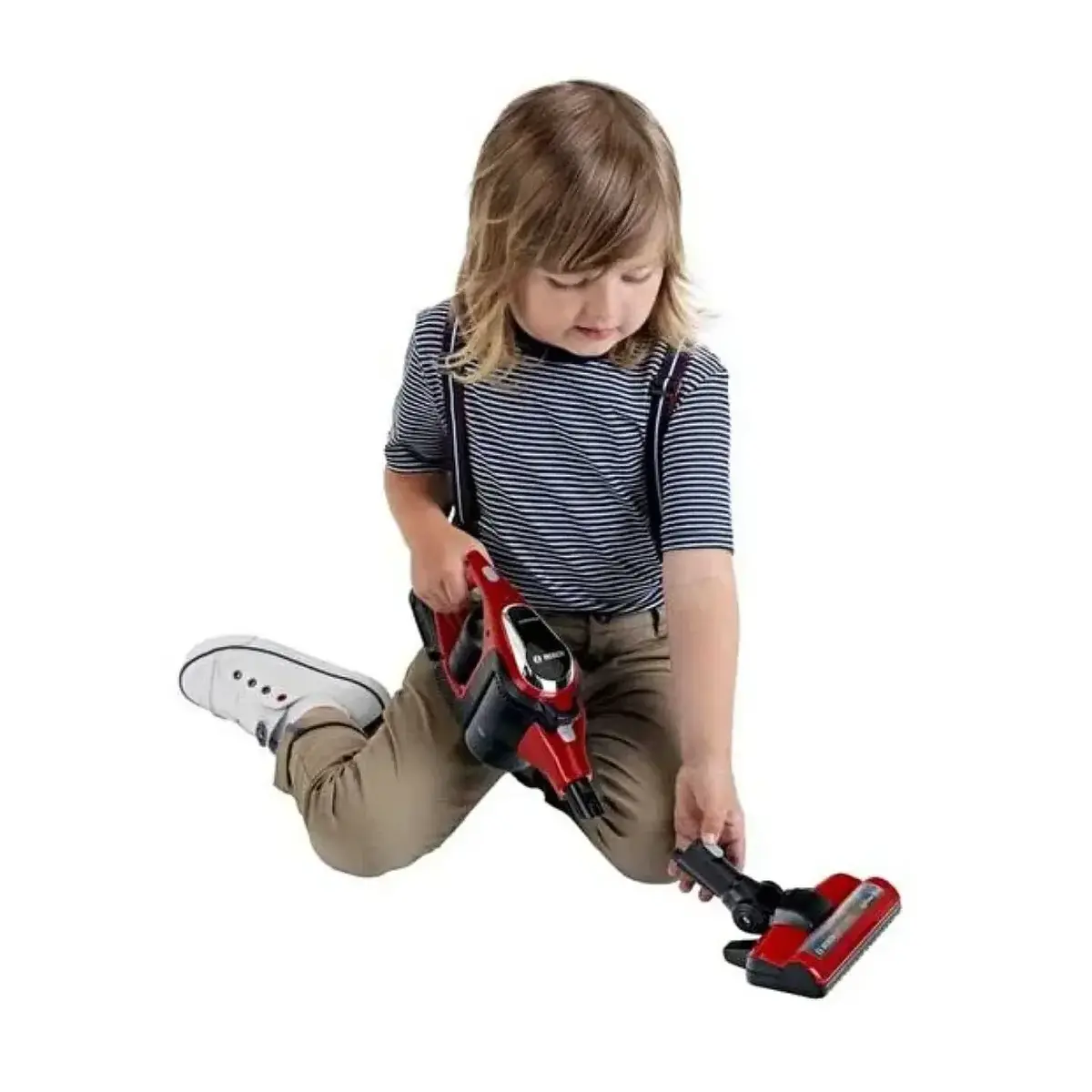 Bosch Unlimited Sesli Ve Işıklı Oyuncak Dikey Süpürge Kırmızı