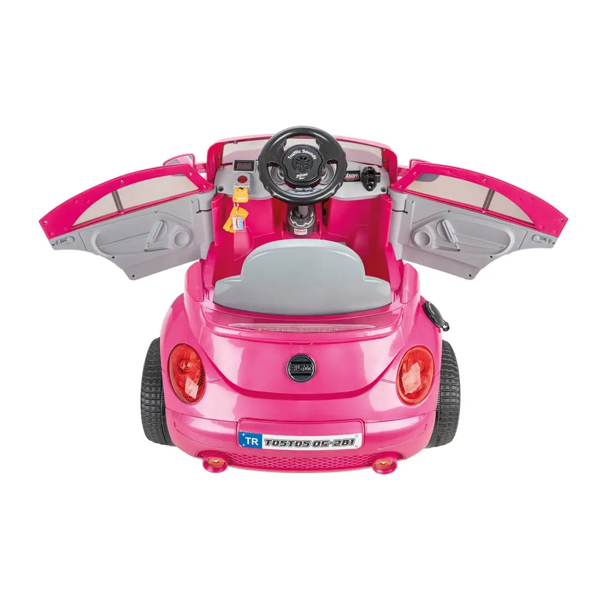 Pilsan Tostos Akülü Araba 12 Volt Pembe