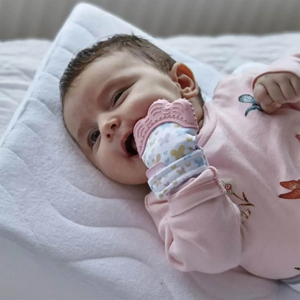 Babyjem Diş Kaşıyıcı Eldiven Pembe