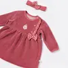 Bibaby Elbise Kadife Organik Little Love Rose Dry