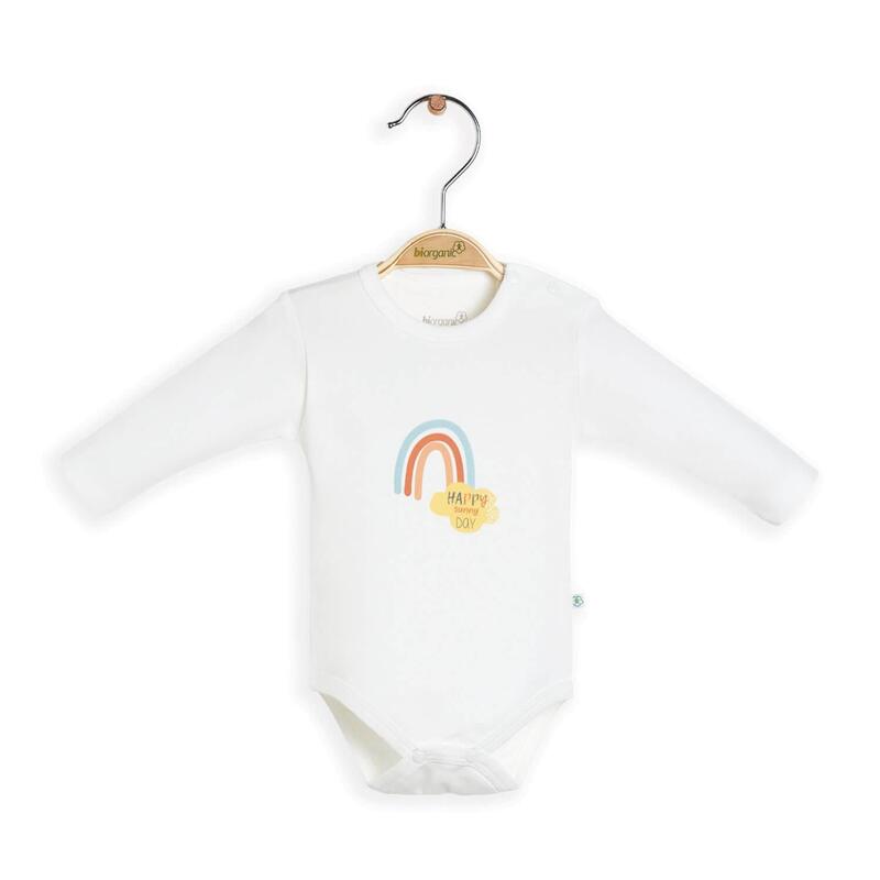 Bibaby Organik Body Happy Rainbow Somon - Ekru