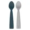 OiOi Nam Nam Kaşık 2li 6+ Ay Deep Blue - Powder Grey