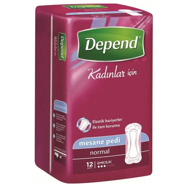 Depend Kadın Mesane Pedi 12'li Normal