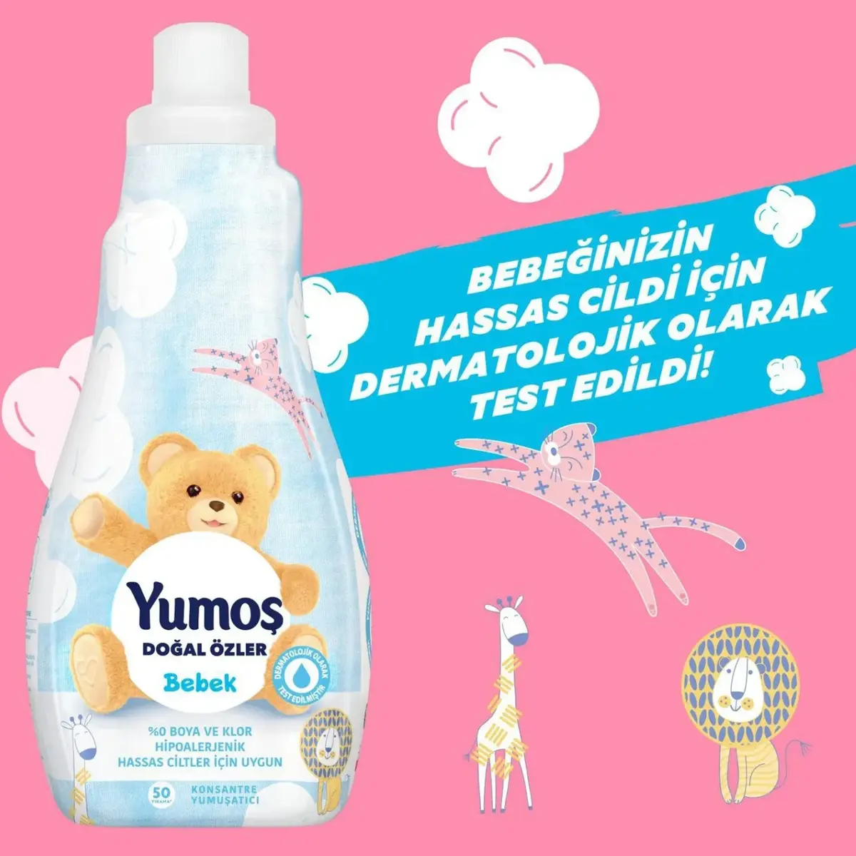 Yumoş Çamaşır Yumuşatıcısı Extra Saf Beyaz 1200 ml
