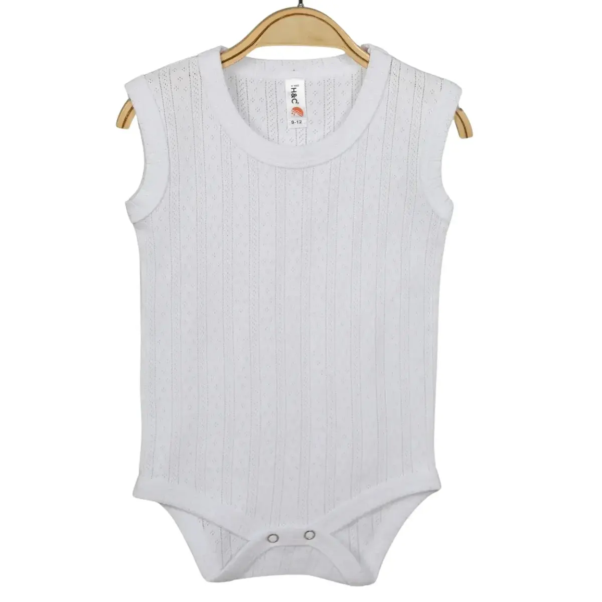Hvc Bebek Atlet Body Jakarlı Pamuklu Çizgili Çıtçıtlı Zıbın Beyaz 5'li Set Unisex
