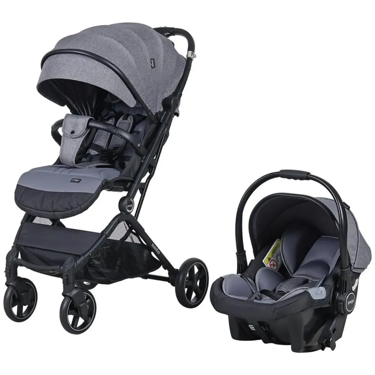 Prego 2032 Solo Travel Sistem Bebek Arabası Gri Prego 2032 Solo Travel Sistem Bebek Arabası Gri