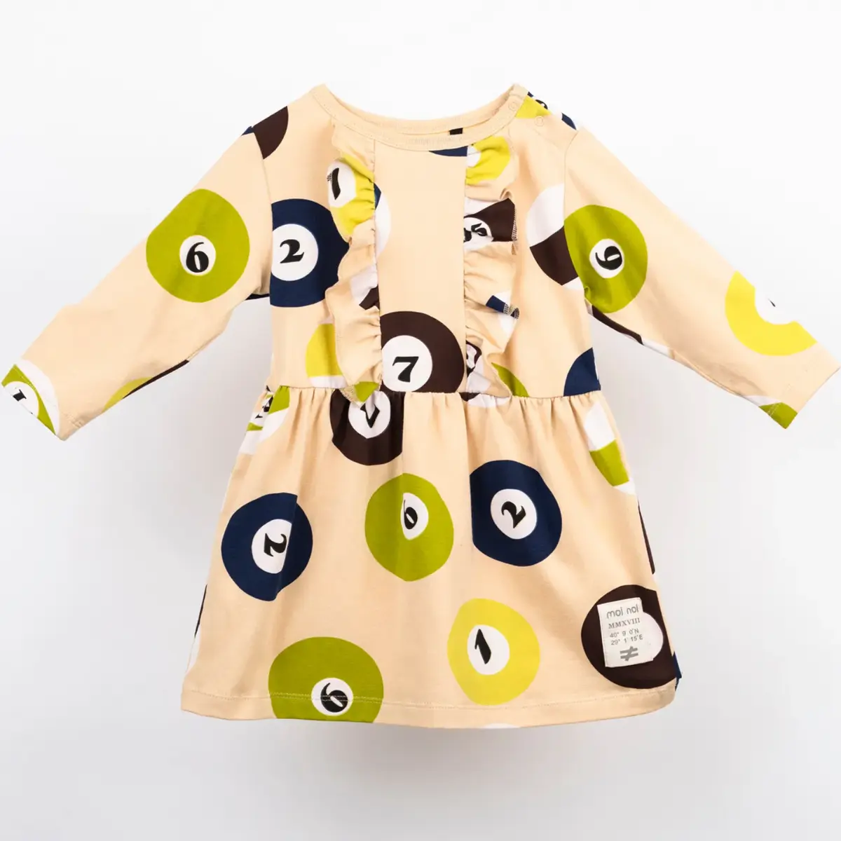 Moi Noi Elbise Fırfırlı Bej Moi Noi Elbise Fırfırlı Bej