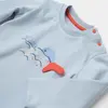 Bibaby Organik Sweatshirt Sun Lets Sail Ekru - Mavi