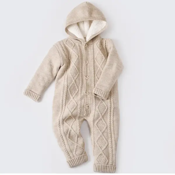 Bibaby Tulum Triko Welsoft Desenli Bej