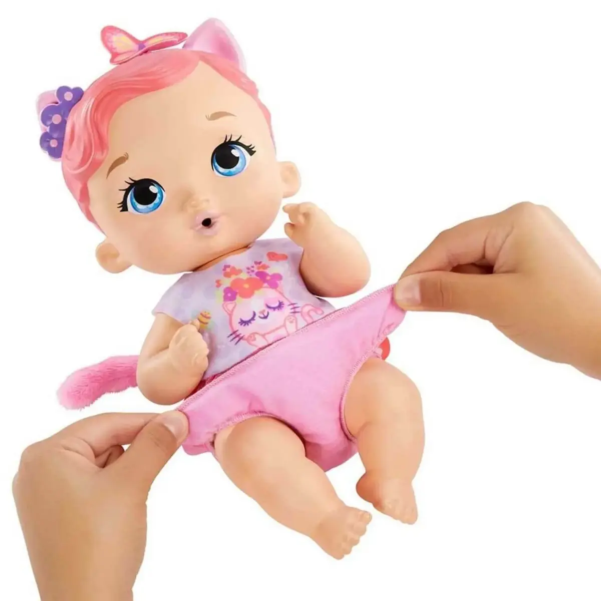 My Garden Baby Yavru Kedi Bebeğimin Bakım Zamanı Pembe Saçlı Bebek