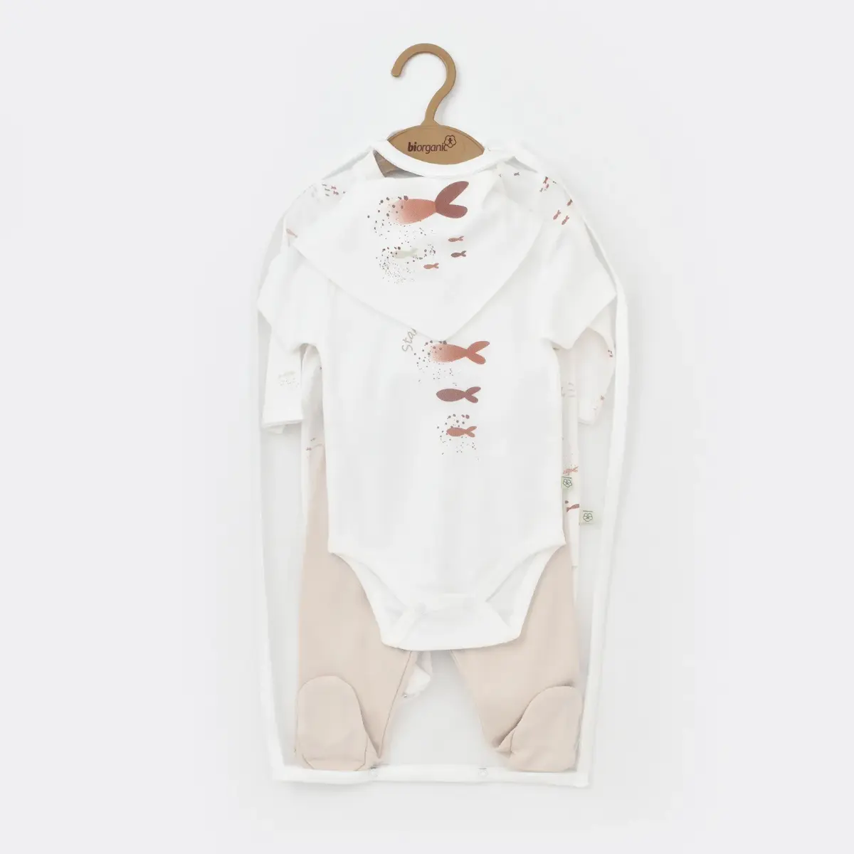 Bibaby Organik Tulum Takımı Tüllü Magic Starfish Latte