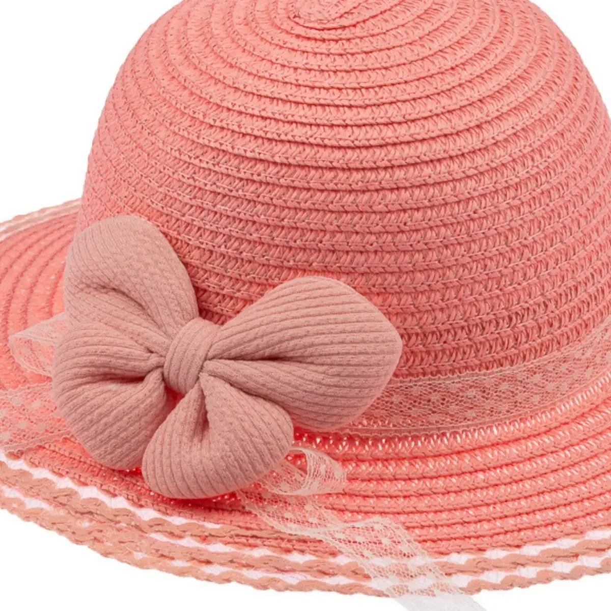 Kitti Şapka Hasır 1-3Yaş Orta Pembe Asortili